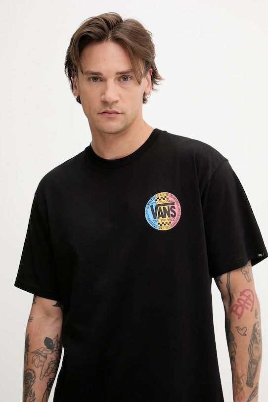 Vans pamut póló fekete VN000M6RBLK1