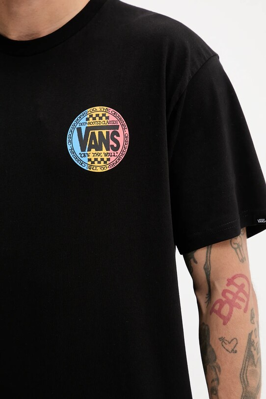 Vans tricou din bumbac VN000M6RBLK1 negru