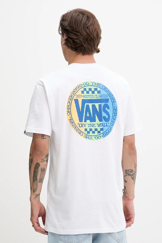 Îmbrăcăminte Vans tricou din bumbac VN000M6RWHT1 alb