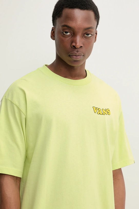 Βαμβακερό μπλουζάκι Vans πράσινο VN000NWGCLH1