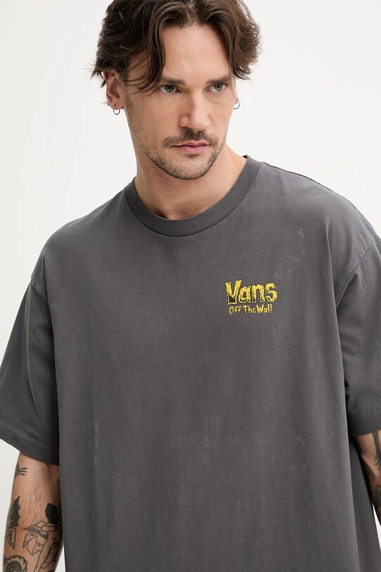 Bavlnené tričko Vans sivá VN000NWN1O71