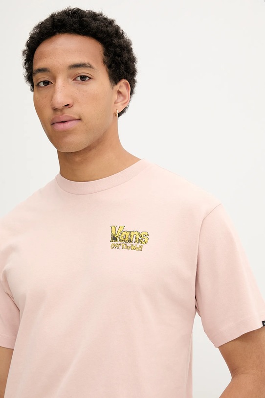 Vans tricou din bumbac roz VN000NWNO3N1