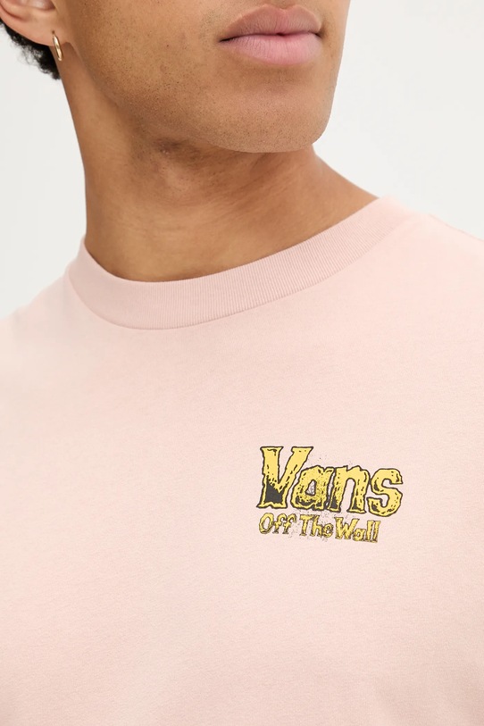 Vans tricou din bumbac VN000NWNO3N1 roz