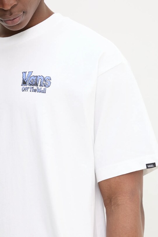 Vans t-shirt bawełniany VN000NWNWHT1 biały