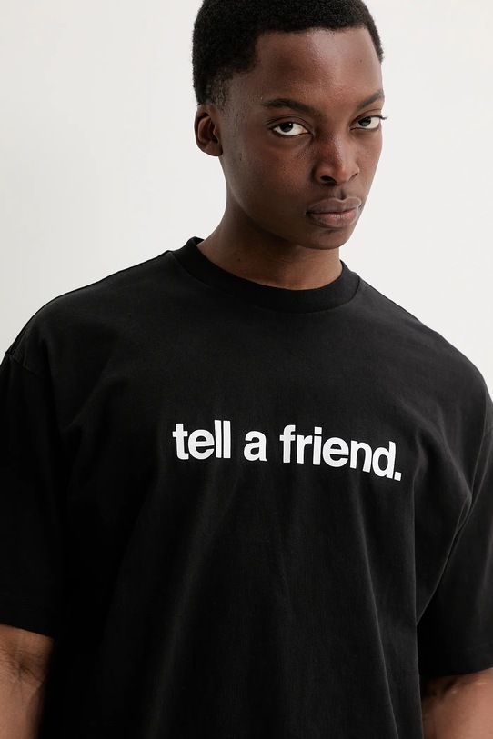 Vans tricou din bumbac negru VN000P4YBLK1