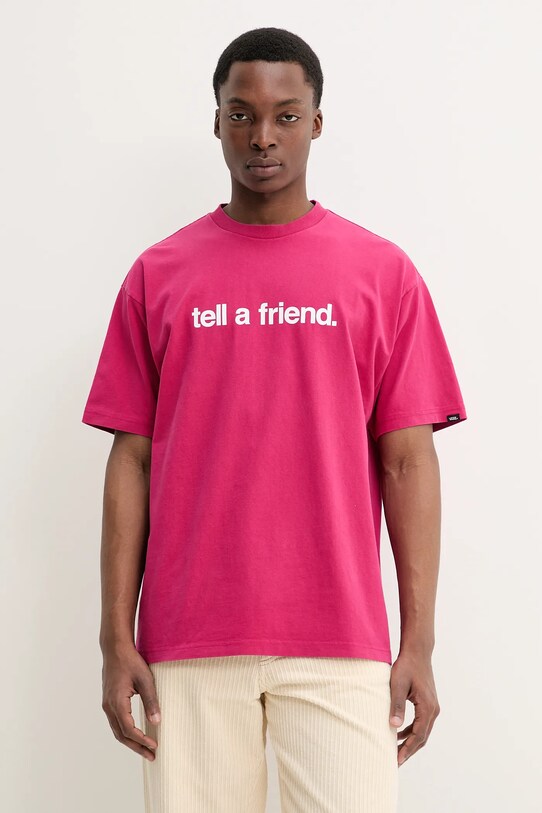 Vans t-shirt bawełniany nadruk różowy VN000P4YC9L1