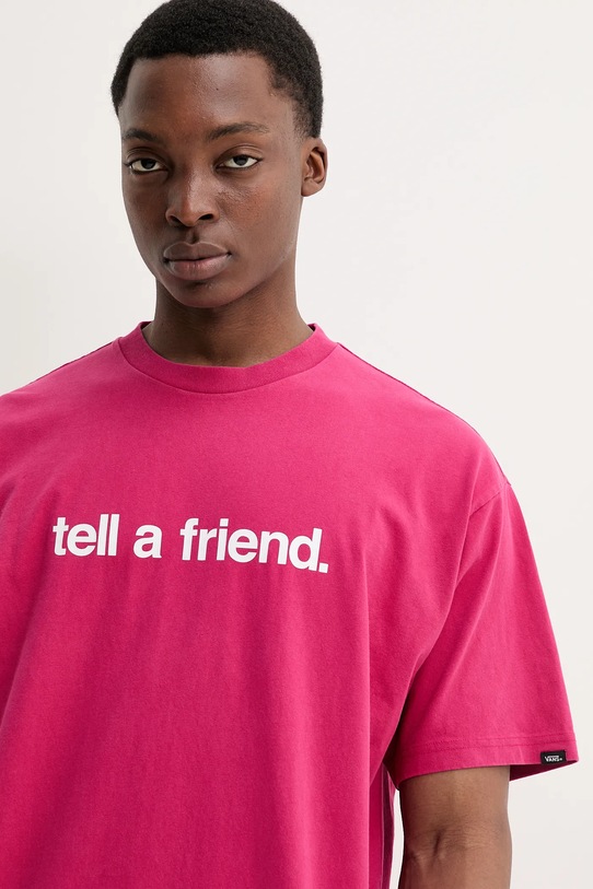 Vans tricou din bumbac roz VN000P4YC9L1