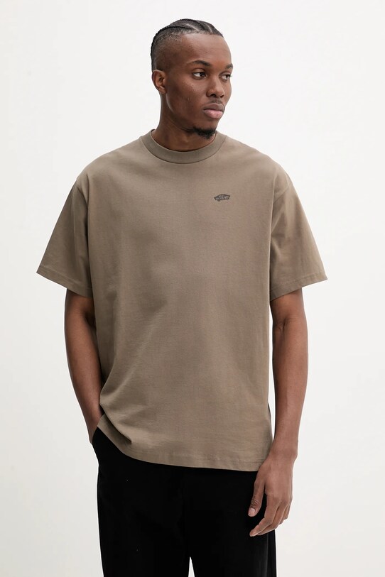 Îmbrăcăminte Vans tricou din bumbac VN000P509JC1 maro