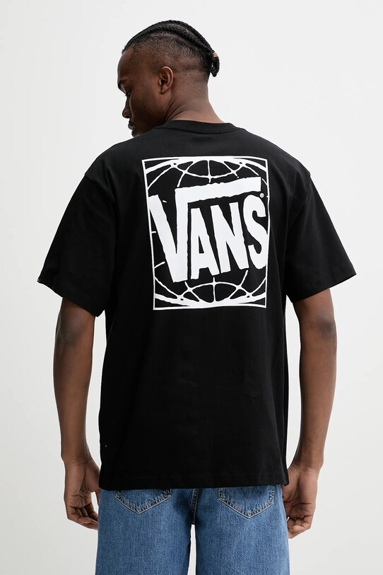 Oblečenie Bavlnené tričko Vans VN000Q25BLK1 čierna