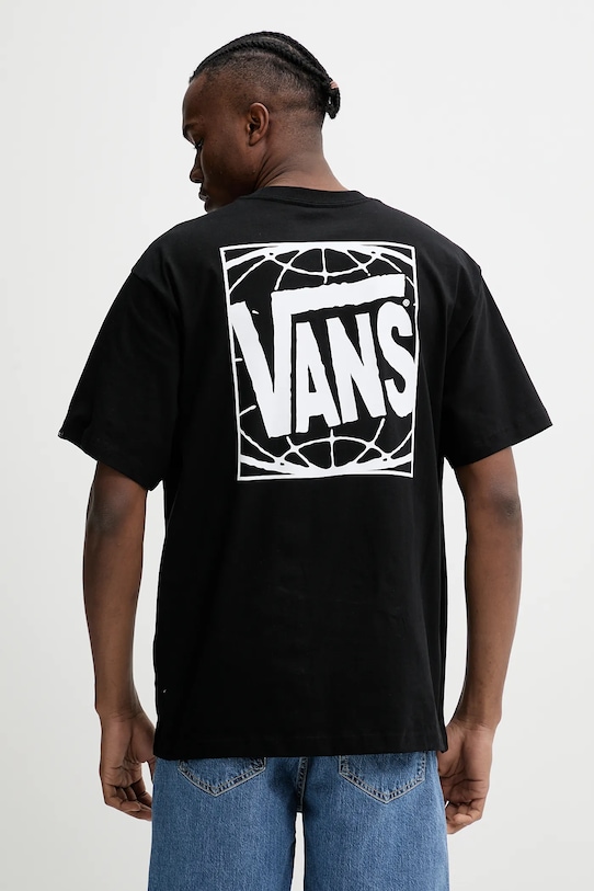 Ruházat Vans pamut póló VN000Q25BLK1 fekete