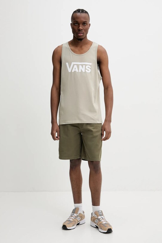 Vans tricou din bumbac VN000Y8VZUJ1 bej SS25