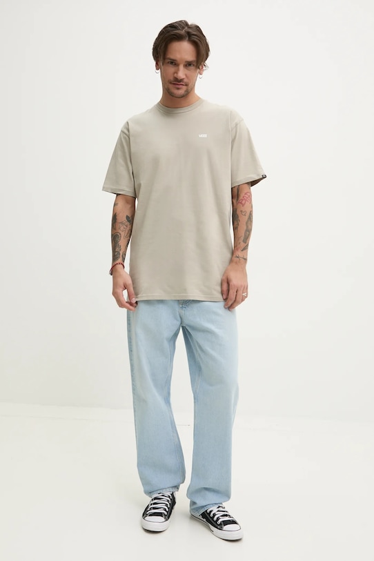 Vans tricou din bumbac VN0A3CZEZUJ1 bej SS25