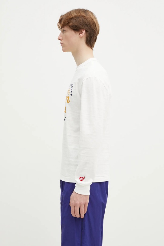 Βαμβακερή μπλούζα με μακριά μανίκια Human Made Graphic L/S T-Shirt HM29CS019 λευκό SS25