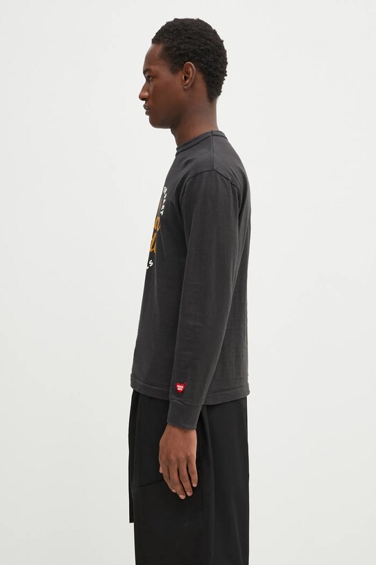 Bavlněné tričko s dlouhým rukávem Human Made Graphic L/S T-Shirt HM29CS019 černá SS25