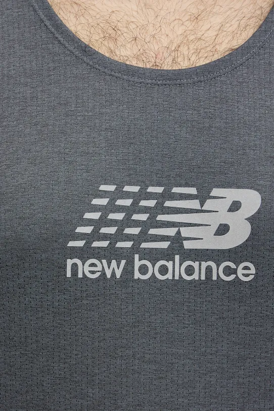 New Balance t-shirt do biegania Reflective Graphic MT51200GT szary