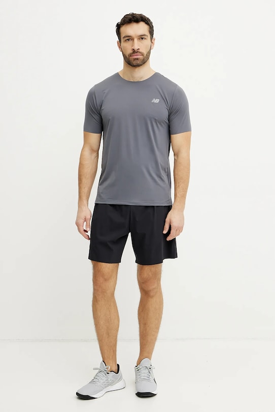 Тениска за бягане New Balance Race Day MT43213GT сив SS25