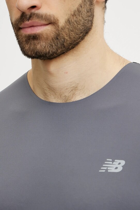 Тениска за бягане New Balance Race Day MT43213GT сив