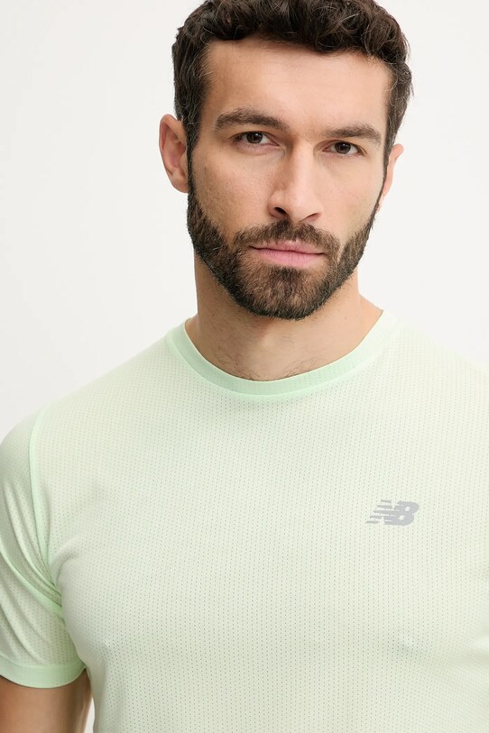 New Balance t-shirt treningowy zielony MT41253MEW