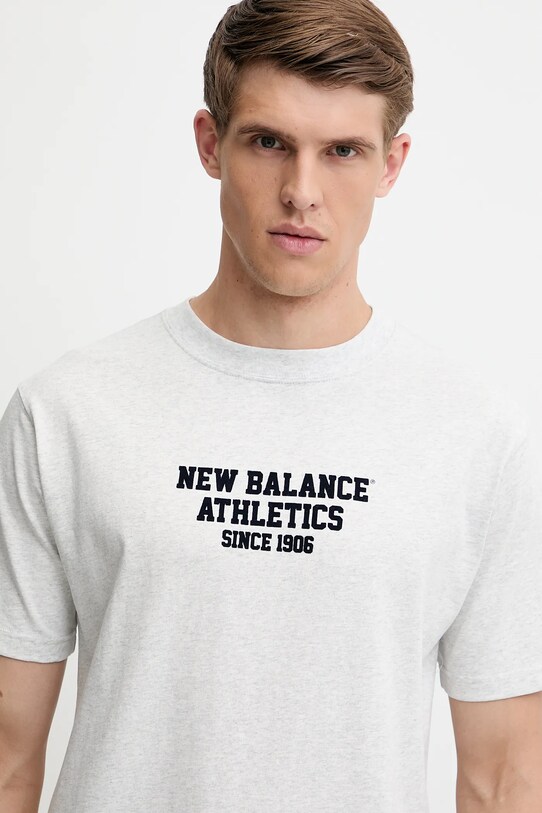 New Balance t-shirt bawełniany szary MT51526AHH