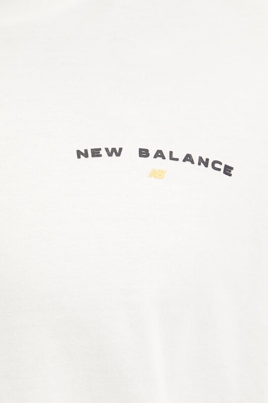 New Balance t-shirt bawełniany MT51507SST beżowy