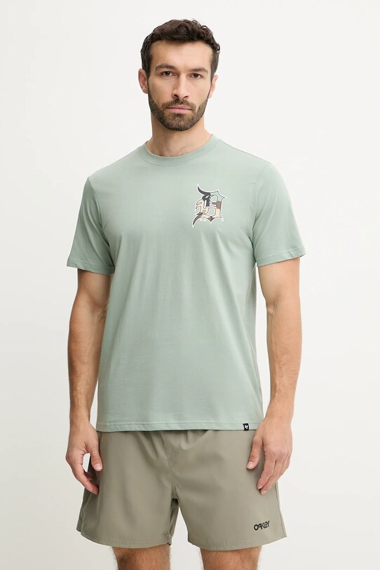 47 brand t-shirt bawełniany MLB Detroit Tigers nadruk zielony BB009TEMECH643630K2