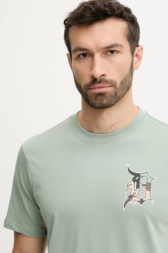 Odzież 47 brand t-shirt bawełniany MLB Detroit Tigers BB009TEMECH643630K2 zielony