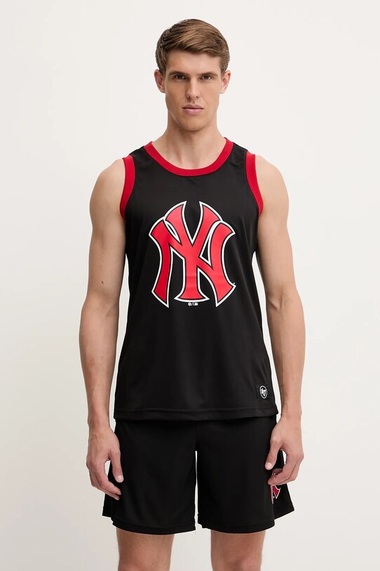47 brand tricou MLB New York Yankees print negru BB017PMAREX657792JK