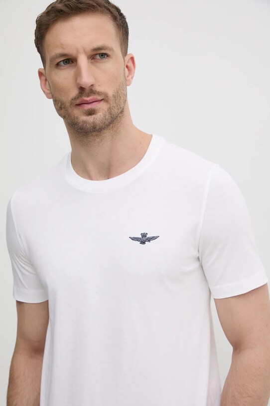 Хлопковая футболка Aeronautica Militare белый TS2376J592