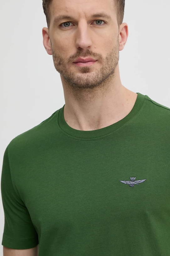 Aeronautica Militare tricou din bumbac verde TS2376J592