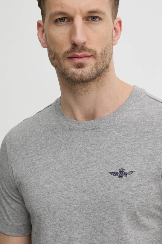 Βαμβακερό μπλουζάκι Aeronautica Militare γκρί TS2376J592