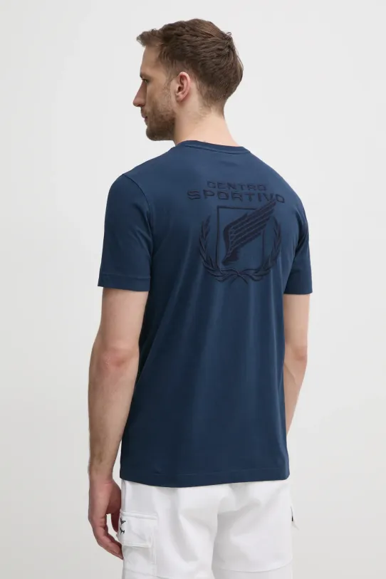 Pamučna majica Aeronautica Militare TS2377J633 mornarsko plava SS25