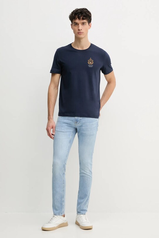 Bavlněné tričko Aeronautica Militare TS2391J592 námořnická modř SS25