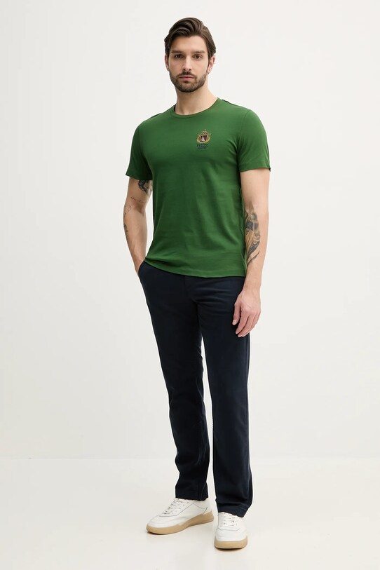 Бавовняна футболка Aeronautica Militare TS2391J592 зелений SS25
