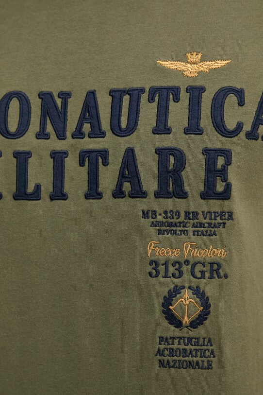 Хлопковая футболка Aeronautica Militare TS2401J592 зелёный