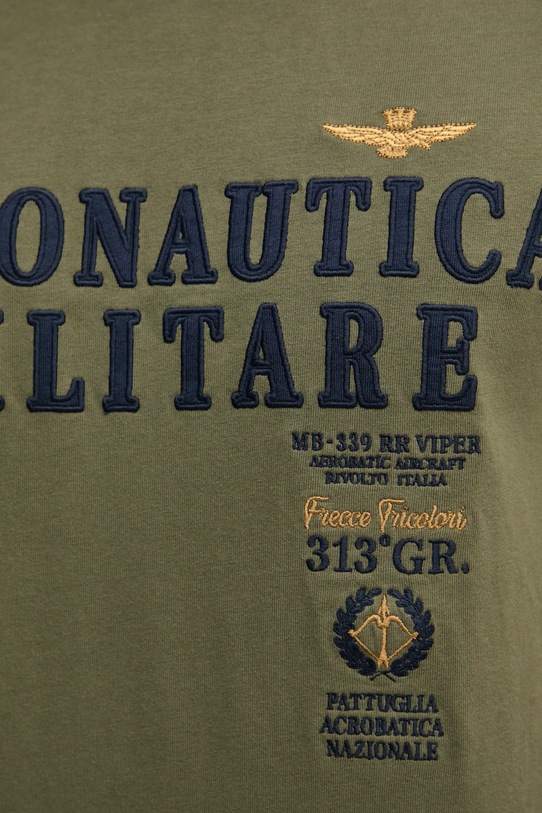 Памучна тениска Aeronautica Militare TS2401J592 зелен