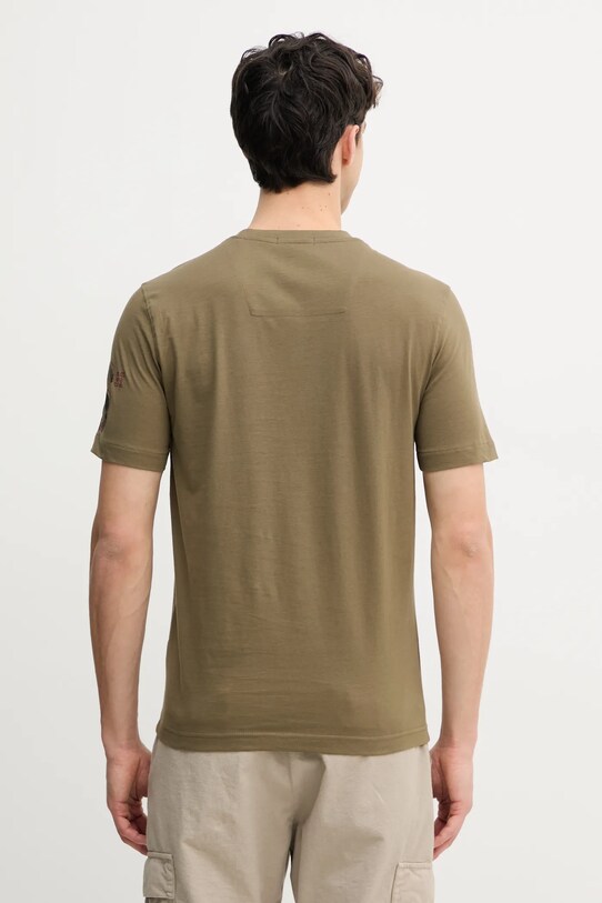 Βαμβακερό μπλουζάκι Aeronautica Militare TS2406J641 πράσινο SS25