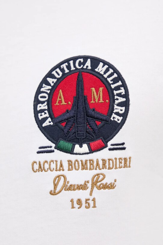 Bavlněné tričko Aeronautica Militare TS2408J592 béžová