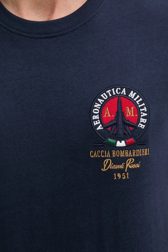 Bavlnené tričko Aeronautica Militare TS2408J592 tmavomodrá