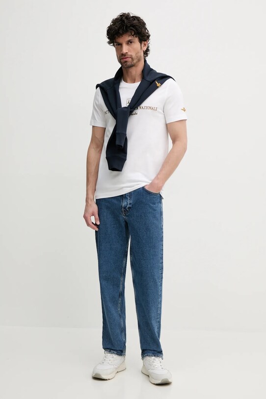Памучна тениска Aeronautica Militare TS2410J592 бежов SS25