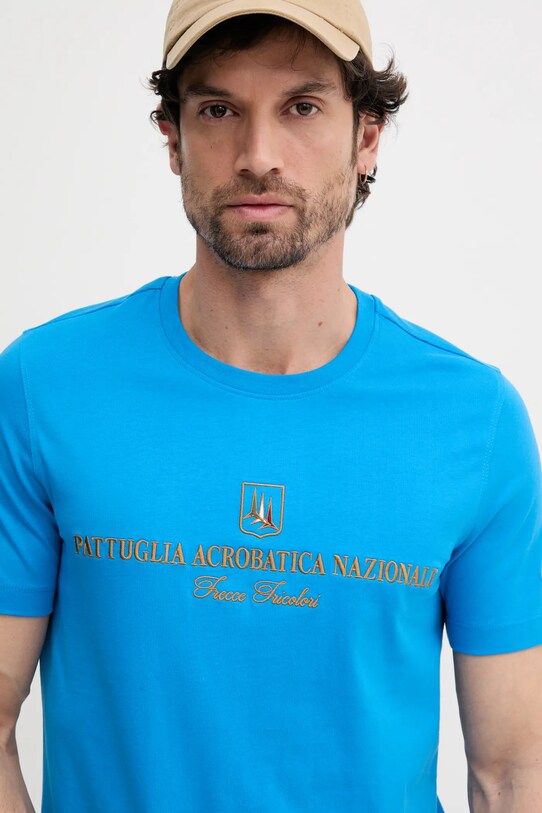 Aeronautica Militare t-shirt bawełniany niebieski TS2410J592
