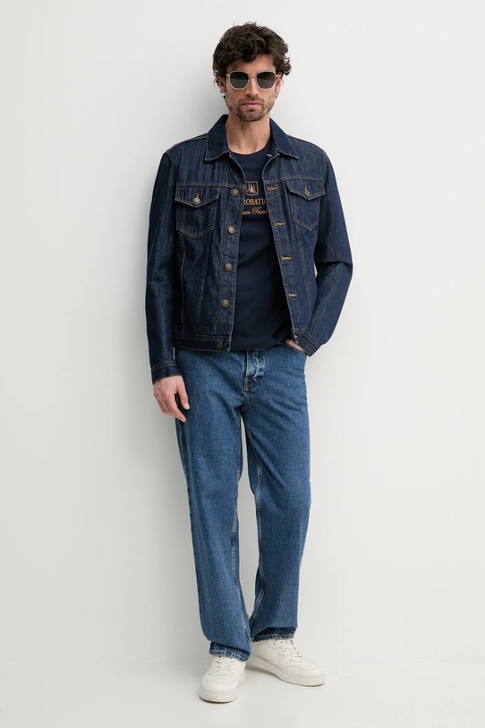 Памучна тениска Aeronautica Militare TS2410J592 тъмносин SS25