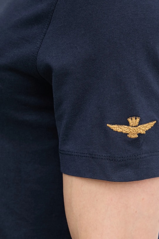 Памучна тениска Aeronautica Militare TS2410J592 тъмносин