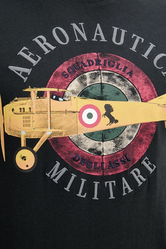 Хлопковая футболка Aeronautica Militare TS2414J641 чёрный