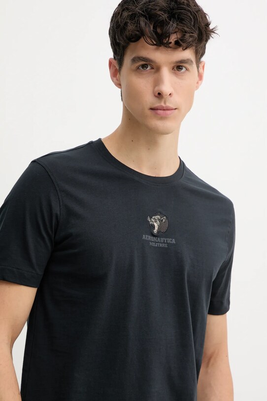 Aeronautica Militare tricou din bumbac bleumarin TS2424J641