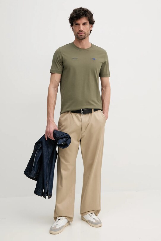 Aeronautica Militare t-shirt in cotone TS2429J634 verde SS25