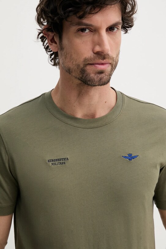 Aeronautica Militare t-shirt in cotone verde TS2429J634