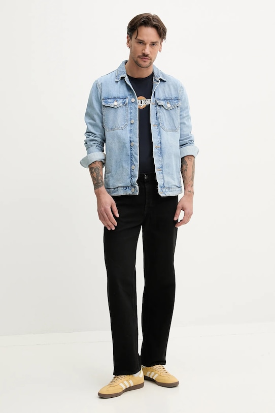 Guess Jeans t-shirt bawełniany M5GI23.K8HM0 granatowy SS25