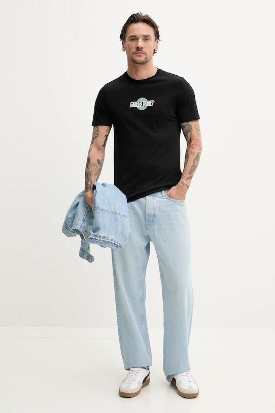 Guess Jeans t-shirt bawełniany M5GI23.K8HM0 czarny SS25