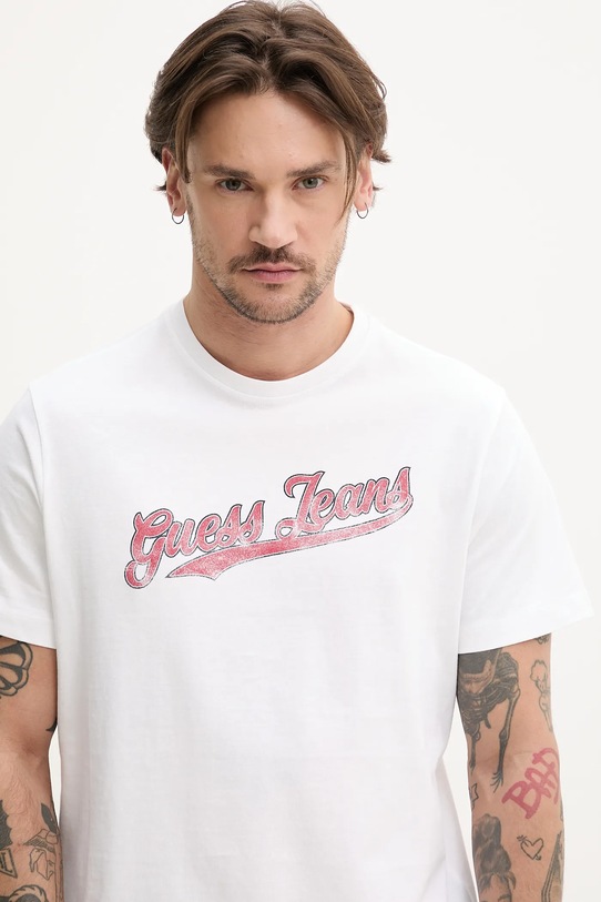 Guess Jeans tricou din bumbac alb M5GI54.K8FQ4