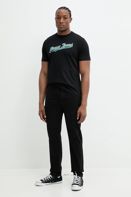 Guess Jeans tricou din bumbac M5GI54.K8FQ4 negru SS25